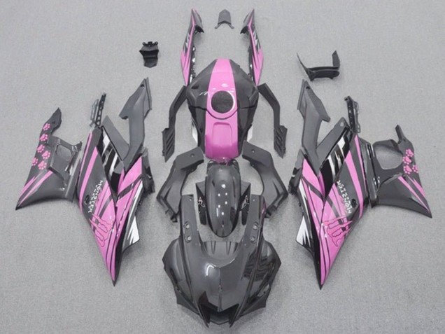 Billigste Yamaha YZF R3/R25 Motorrad Verkleidung 2019-2021 - Rosa Schwarz Monster