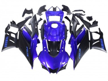 Billigste Yamaha YZF R3/R25 Motorrad Verkleidung 2019-2021 - Blau Matt Schwarz