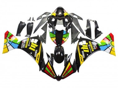 Billigste Yamaha YZF 1000 R1 Motorrad Verkleidung 2009-2011 - Glanzendes Schwarz HP Farbrad
