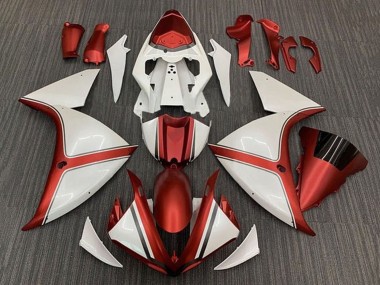 Billigste Yamaha YZF 1000 R1 Motorrad Verkleidung 2009-2011 - Weiss Rot