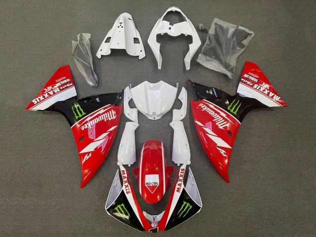 Billigste Yamaha YZF 1000 R1 Motorrad Verkleidung 2009-2011 - Weiss Rot Schwarz Grun Monster Milwaukee