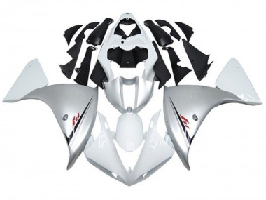 Billigste Yamaha YZF 1000 R1 Motorrad Verkleidung 2009-2011 - Weiss Silber Schwarz