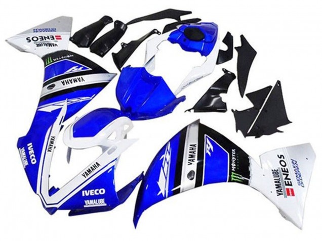 Billigste Yamaha YZF 1000 R1 Motorrad Verkleidung 2012-2014 - Blau Weiss Schwarz Grun IVECO Yamalube Monster