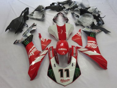 Billigste Yamaha YZF 1000 R1 Motorrad Verkleidung 2015-2019 - Weiss Rot Schwarz Grun Monster Milwaukee 11