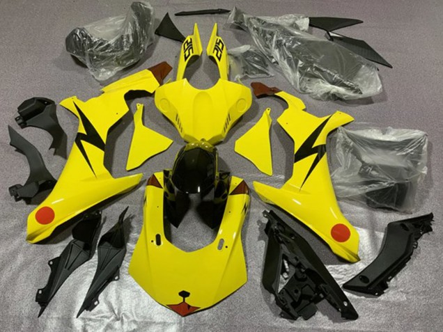 Billigste Yamaha YZF 1000 R1 Motorrad Verkleidung 2020-2025 - Gelb Rot Pikachu