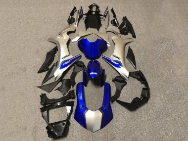 Billigste Yamaha YZF 1000 R1 Motorrad Verkleidung 2020-2025 - Silber Blau Glanzendes Schwarz