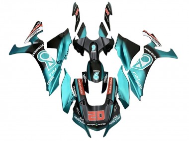 Billigste Yamaha YZF 1000 R1 Motorrad Verkleidung 2020-2025 - Turkis Blau Matt Schwarz Petronas