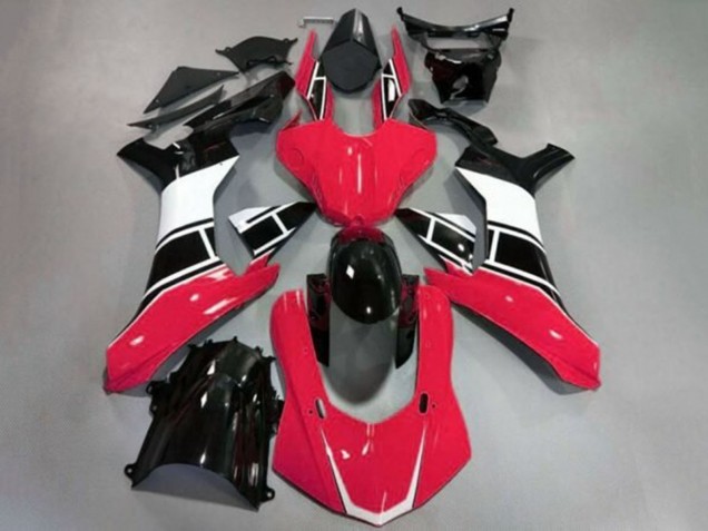 Billigste Yamaha YZF 1000 R1 Motorrad Verkleidung 2020-2025 - Rot Weiss Glanzendes Schwarz