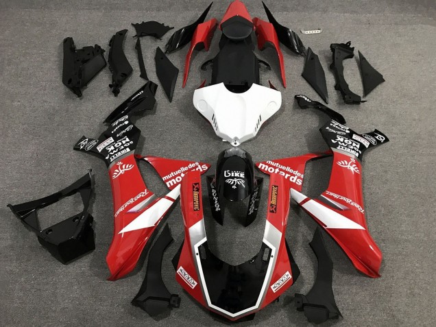 Billigste Yamaha YZF 1000 R1 Motorrad Verkleidung 2020-2025 - Rot Weiss Glanzendes Schwarz Sam
