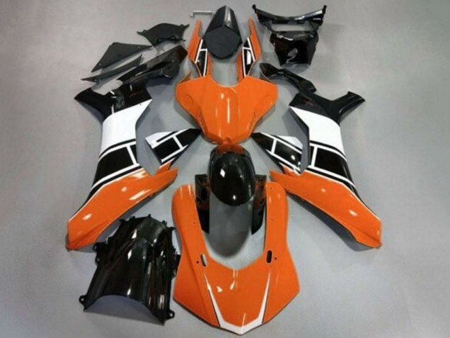 Billigste Yamaha YZF 1000 R1 Motorrad Verkleidung 2020-2025 - Orange Weiss Glanzendes Schwarz