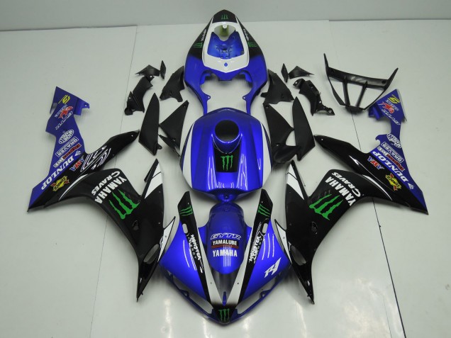 Billigste Yamaha YZF 1000 R1 Motorrad Verkleidung 2004-2006 - Blau Weiss Schwarz Grun Monster Energy