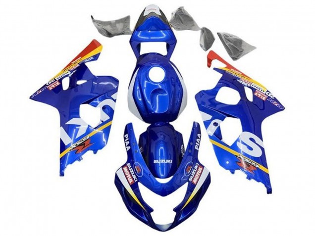 Billigste Suzuki GSXR 600 / GSXR 750 Motorrad Verkleidung 2004-2005 - Blau Weiss Gelb Rot