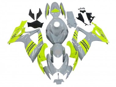 Billigste Suzuki GSXR 600 / GSXR 750 Motorrad Verkleidung 2006-2007 - Grau Neon Gelb