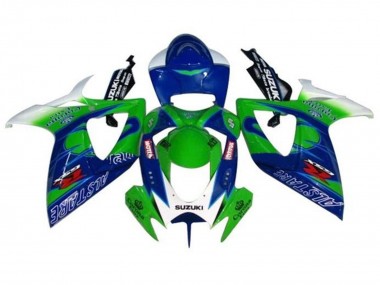 Billigste Suzuki GSXR 600 / GSXR 750 Motorrad Verkleidung 2006-2007 - Weiss Blau Grun Alstare