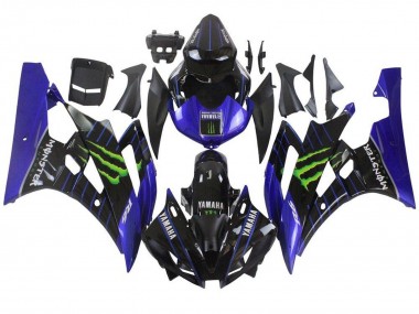 Billigste Yamaha YZF R6 Motorrad Verkleidung 2006-2007 - Blau Schwarz Grun Monster