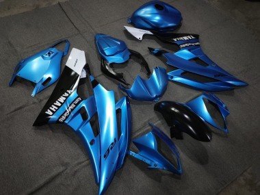 Billigste Yamaha YZF R6 Motorrad Verkleidung 2006-2007 - Blau Glanzendes Schwarz Weiss