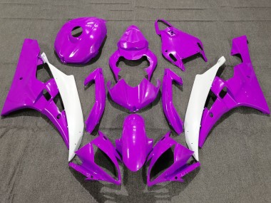 Billigste Yamaha YZF R6 Motorrad Verkleidung 2006-2007 - Lila Weiss