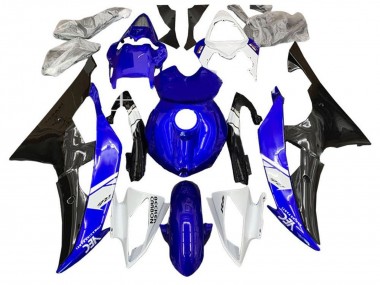 Billigste Yamaha YZF R6 Motorrad Verkleidung Kit 2008-2016 - Weiss Blau Glanzendes Schwarz