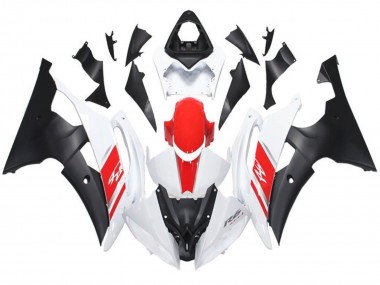 Billigste Yamaha YZF R6 Motorrad Verkleidung 2008-2016 - Weiss Rot Matt Schwarz