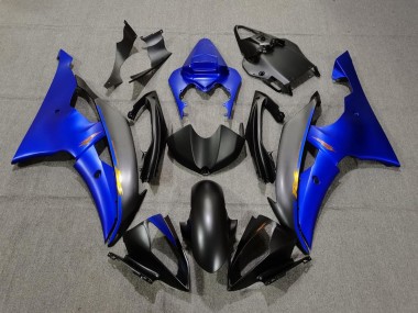Billigste Yamaha YZF R6 Motorrad Verkleidung 2008-2016 - Blau Matt Schwarz Gelb Aufkleber