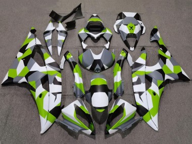 Billigste Yamaha YZF R6 Motorrad Verkleidung 2008-2016 - Weiss Grun Grau Schwarz Camouflage