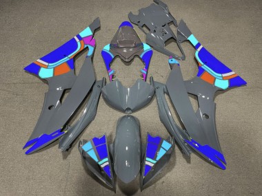 Billigste Yamaha YZF R6 Motorrad Verkleidung 2008-2016 - Nardo Grau Blau Farbrad