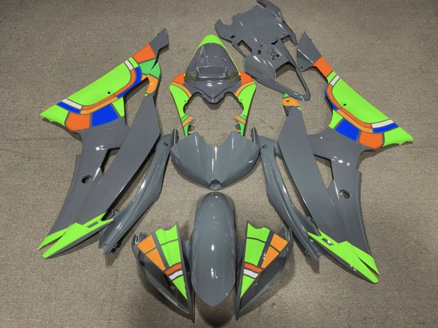 Billigste Yamaha YZF R6 Motorrad Verkleidung 2008-2016 - Nardo Grau Neon Grun Farbrad