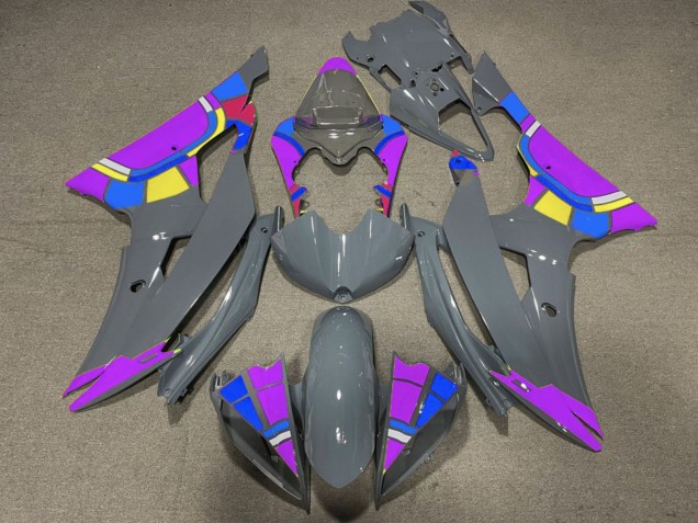 Billigste Yamaha YZF R6 Motorrad Verkleidung 2008-2016 - Nardo Grau Lila Farbrad