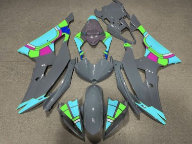 Billigste Yamaha YZF R6 Motorrad Verkleidung 2008-2016 - Nardo Grau Turkis Blau Farbrad