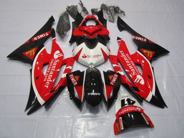 Billigste Yamaha YZF R6 Motorrad Verkleidung 2008-2016 - Weiss Rot Schwarz Santunder