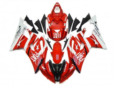 Billigste Yamaha YZF R6 Motorrad Verkleidung 2008-2016 - Weiss Rot Schwarz Fiat