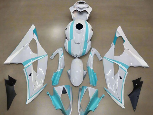 Billigste Yamaha YZF R6 Motorrad Verkleidung 2008-2016 - Weiss Hellblau