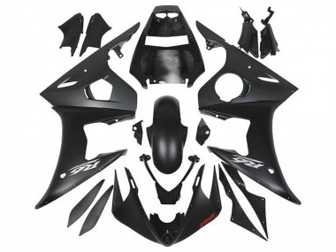 Billigste Yamaha YZF R6 Motorrad Verkleidung 2005 - Matt Schwarz Silber Rot