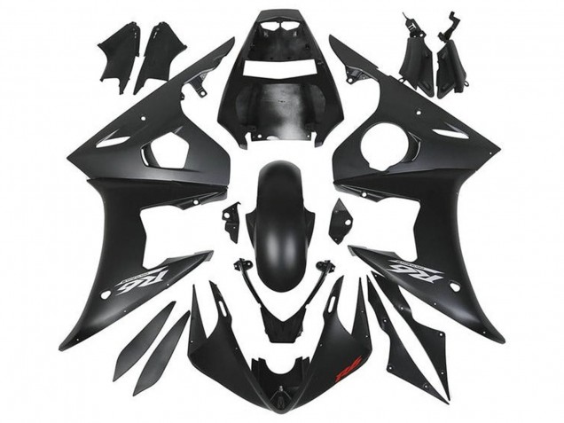 Billigste Yamaha YZF R6 Motorrad Verkleidung 2005 - Matt Schwarz Silber Rot