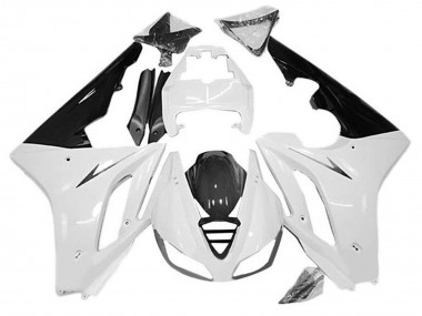 Billigste Triumph Daytona 675 Triple Motorrad Verkleidung 2009-2012 - Weiss Glanzendes Schwarz