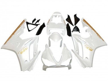 Billigste Triumph Daytona 675 Triple Motorrad Verkleidung 2009-2012 - Weiss Gold