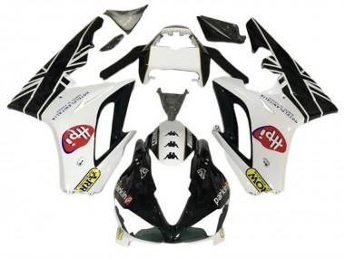 Billigste Triumph Daytona 675 Triple Motorrad Verkleidung 2009-2012 - Weiss Glanzendes Schwarz HPi