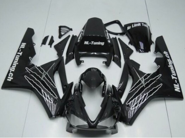 Billigste Triumph Daytona 675 Triple Motorrad Verkleidung 2009-2012 - Glanzendes Schwarz Weiss Claw