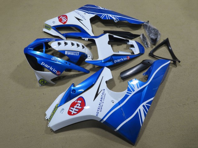 Billigste Triumph Daytona 675 Triple Motorrad Verkleidung 2009-2012 - Weiss Blau Hpi