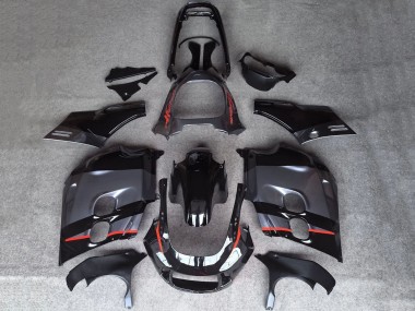 Billigste Honda CBR1000F Hurricane Motorrad Verkleidung 1987-1988 - Glanzendes Schwarz Matt Grau Rot Linie