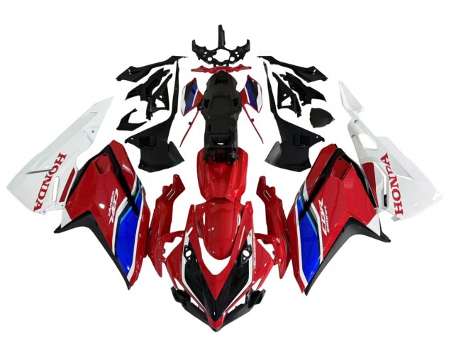 Billigste Honda CBR250RR Motorrad Verkleidung 2017-2022 - Rot Blau Weiss
