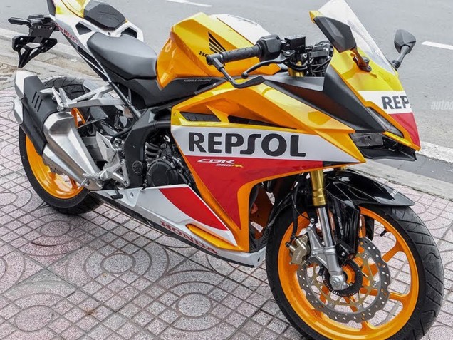 Billigste Honda CBR250RR Motorrad Verkleidung 2017-2022 - Gelb Weiss Rot Repsol
