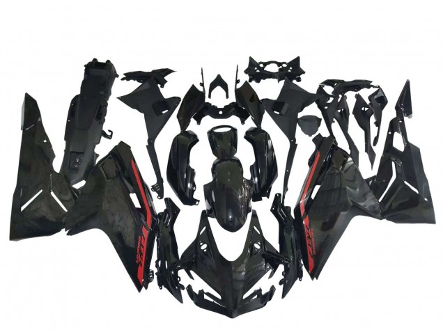 Billigste Honda CBR250RR Motorrad Verkleidung 2023-2024 - Glanzendes Schwarz Rot