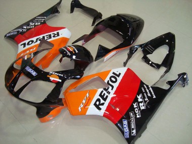 Billigste Honda VTR1000 Motorrad Verkleidung 2000-2006 - Orange Weiss Rot Glanzendes Schwarz Repsol