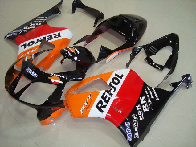 Billigste Honda VTR1000 Motorrad Verkleidung 2000-2006 - Orange Weiss Rot Glanzendes Schwarz Repsol