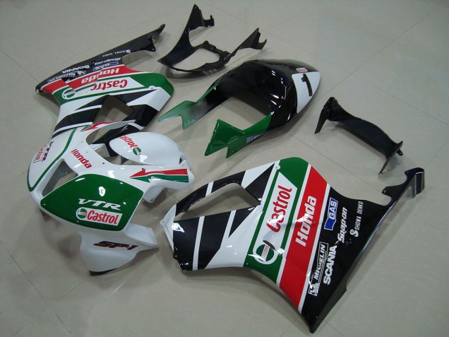 Billigste Honda VTR1000 Motorrad Verkleidung 2000-2006 - Weiss Rot Grun Glanzendes Schwarz Castrol