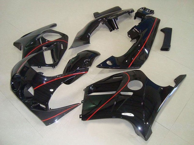 Billigste Honda CBR250RR MC19 Motorrad Verkleidung 1988-1989 - Glanzendes Schwarz Rot Linie