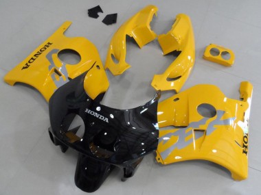 Billigste Honda CBR250RR MC22 Motorrad Verkleidung Kit 1990-1998 - Gelb Glanzendes Schwarz