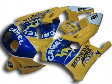 Billigste Honda CBR250RR MC22 Motorrad Verkleidung 1990-1998 - Gelb Blau Kamel Motul