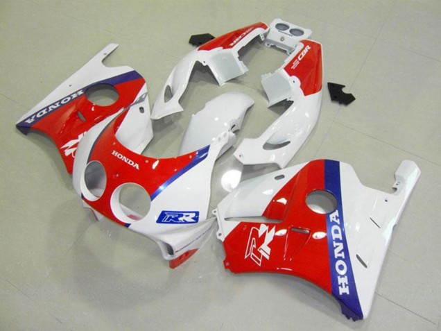 Billigste Honda CBR250RR MC22 Motorrad Verkleidung 1990-1998 - Weiss Rot Blau